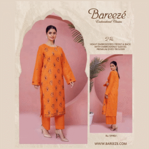 Bareeze EMBROIDERED Lawn 2pc red fox