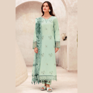 zara shahjahan embroidered suit in cyan