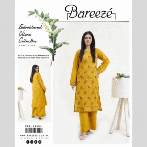 Bareeze EMBROIDERED Lawn 2pc mustard