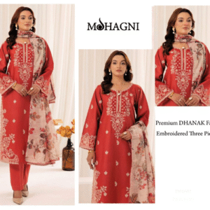 mohagni dhanak fully heavy embroidery in orange