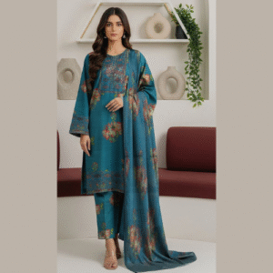 aneela unstitched embroidered 3pc